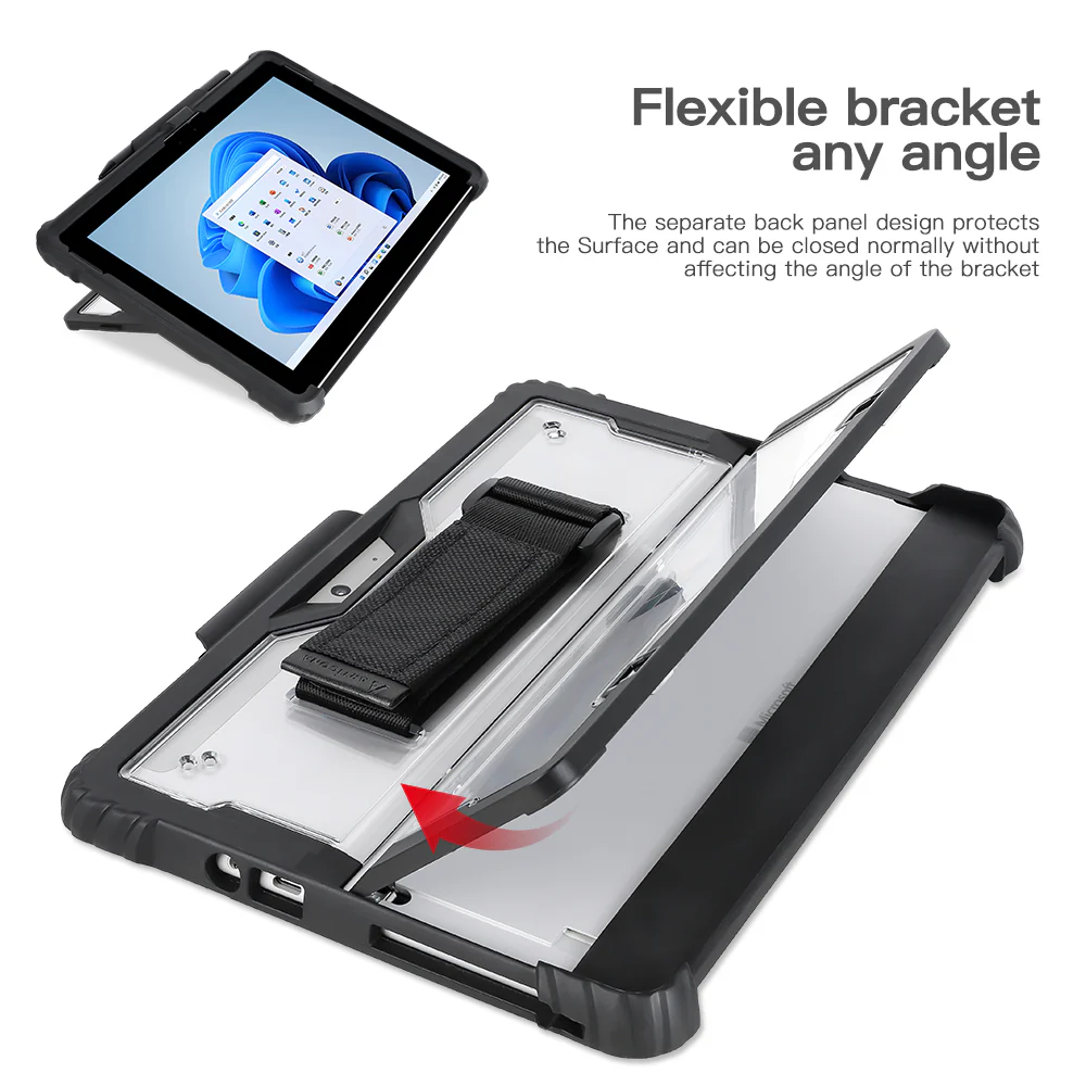 Rugged Clear Case Hand & Shoulder Strap Microsoft Surface Pro 8 - Image 12