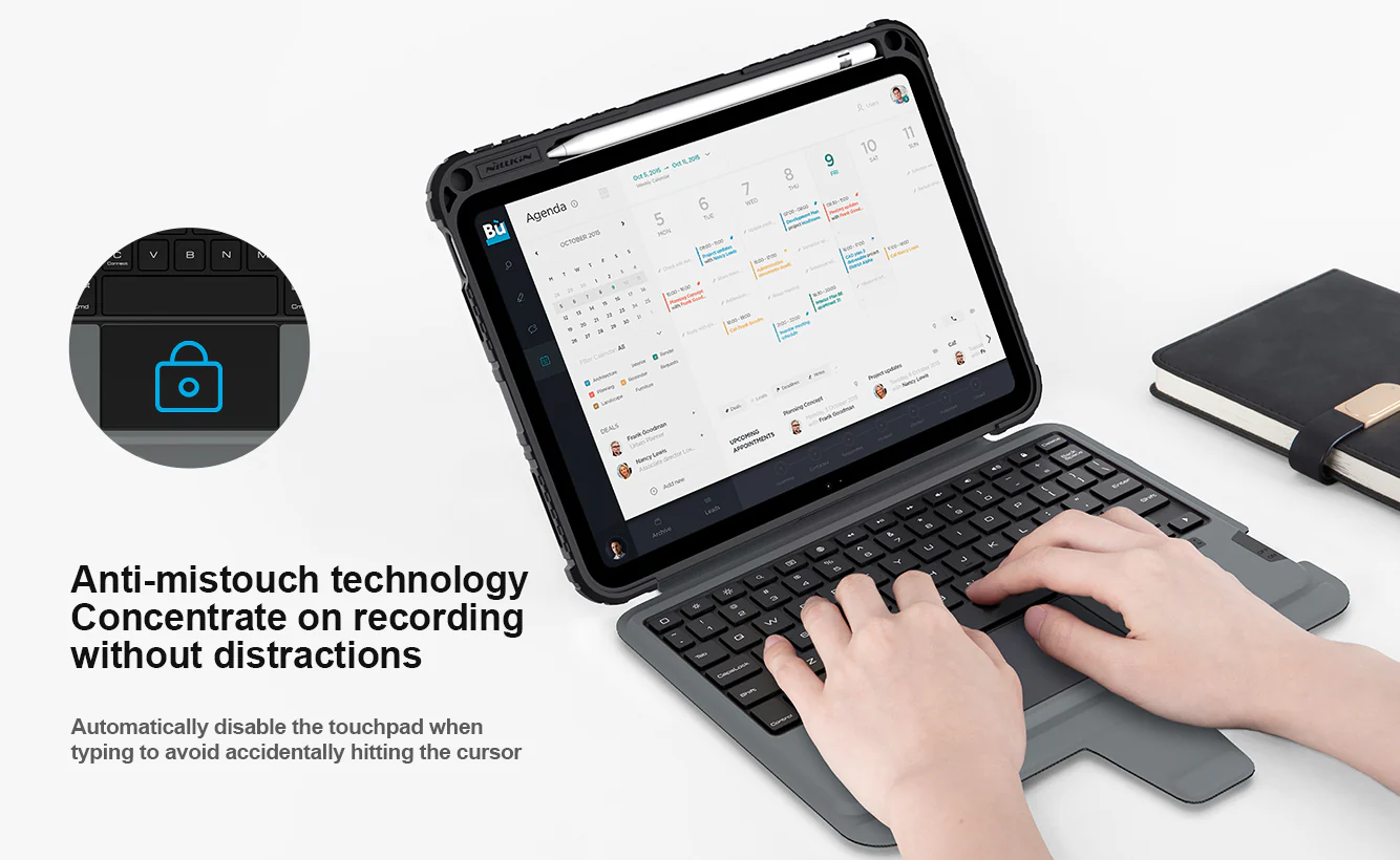 Rugged Detachable Keyboard & Trackpad Case iPad 10th / 11th Gen 10.9 inch - Black - Image 6