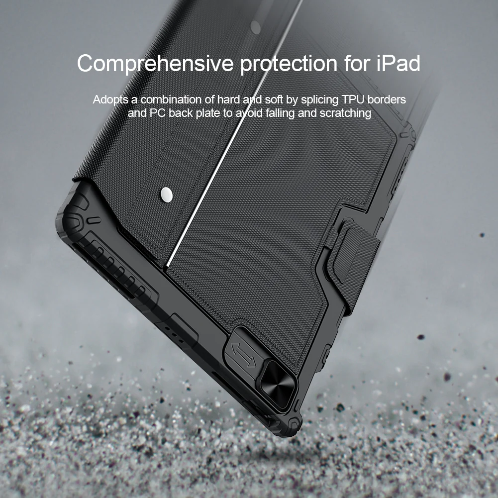 Rugged Detachable Keyboard & Trackpad Case iPad Air 13 M2 / M3 & Pro 12.9  3 4 5 6th Gen - Black - Image 12