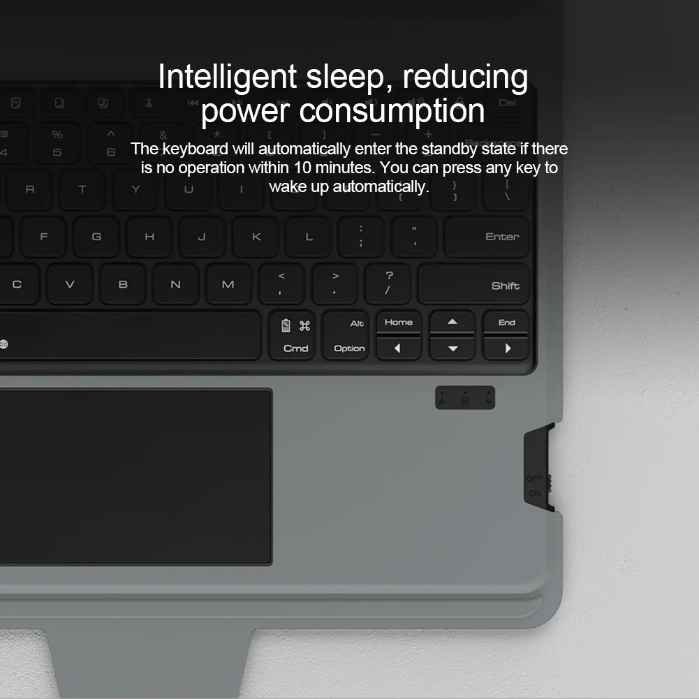 Rugged Detachable Keyboard & Trackpad Case iPad Air 13 M2 / M3 & Pro 12.9  3 4 5 6th Gen - Black - Image 3