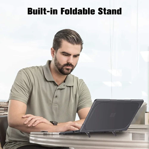 Rugged Protective & Heavy Duty Case Surface Laptop 5 & 4 & 3 15 inch - Clear Grey - Image 4