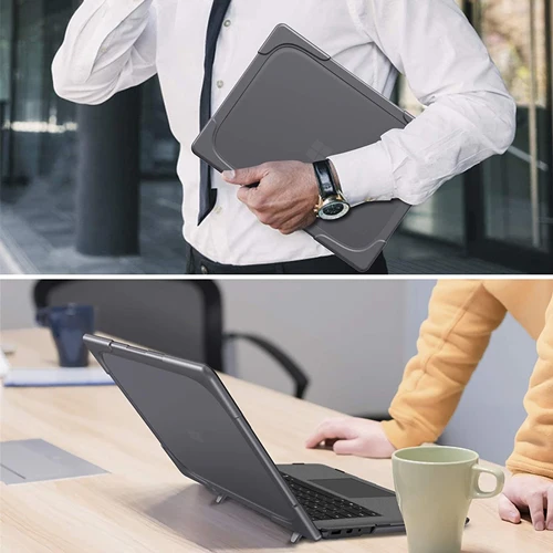 Rugged Protective & Heavy Duty Case Surface Laptop 5 & 4 & 3 15 inch - Clear Grey - Image 6