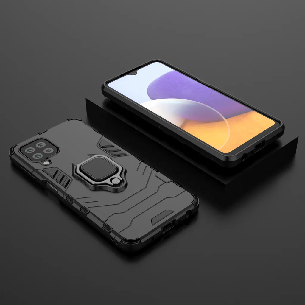 Rugged & Protective Armour Case Samsung A22 4G & M32 Built-in Ring Holder - Image 2