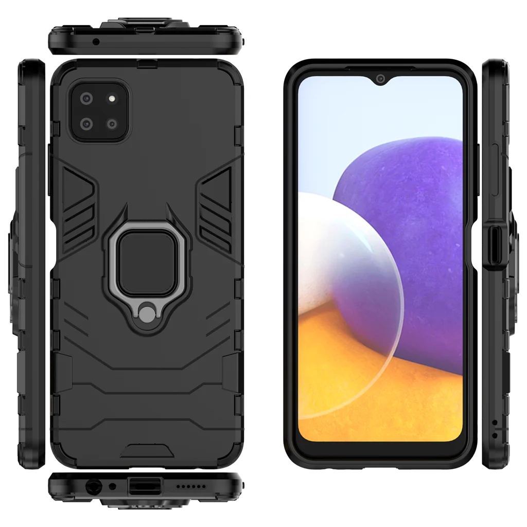 Rugged & Protective Armour Case Samsung A22 5G Built-in Ring Holder - Image 2