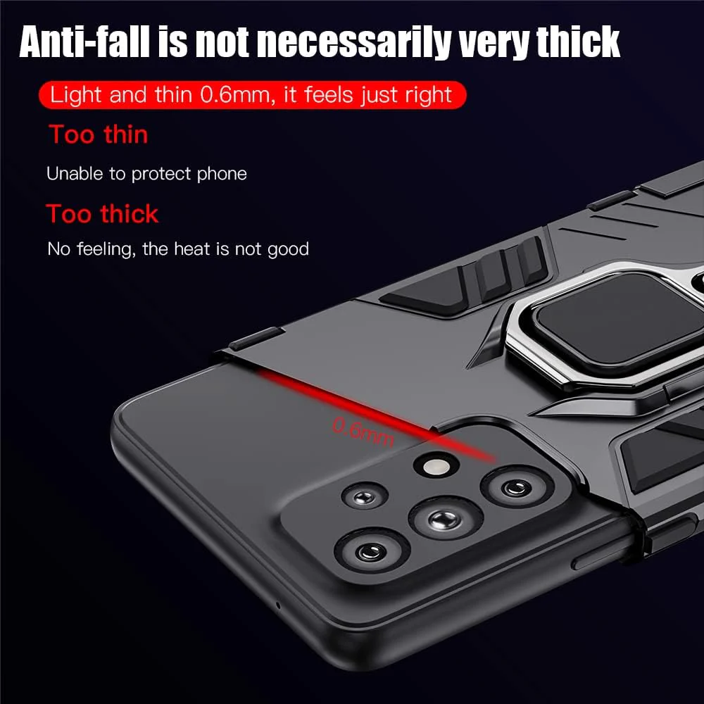 Rugged & Protective Armour Case Samsung A23 Built-in Ring Holder - Image 4