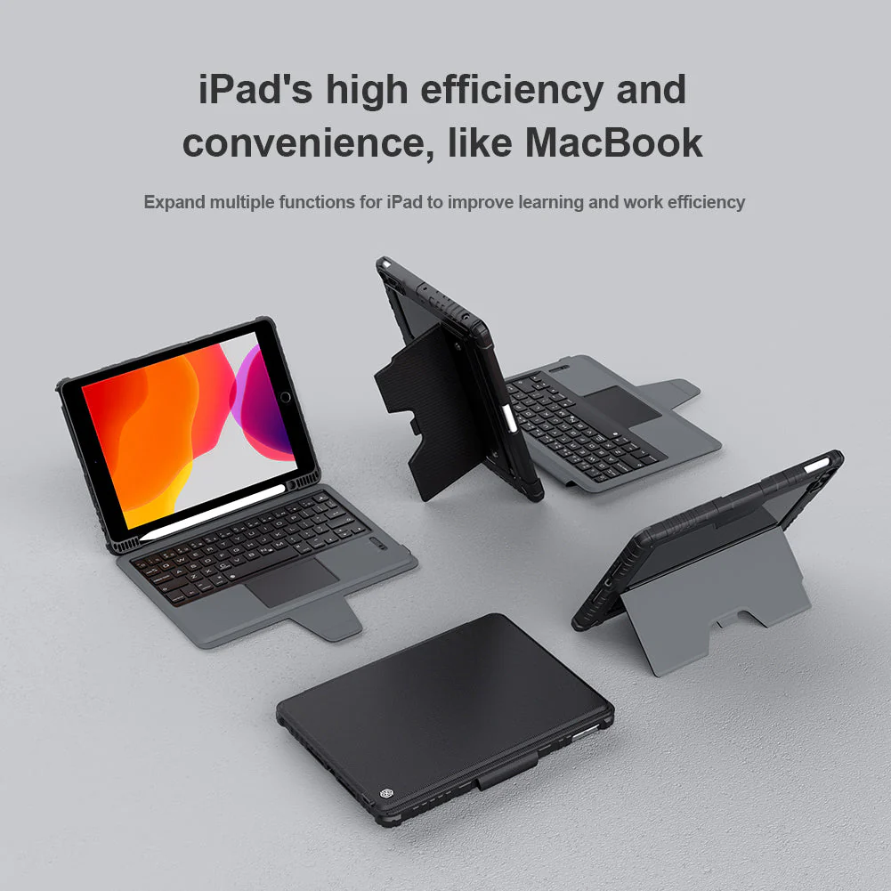 Rugged Protective Detachable Keyboard Case iPad Air 11 M2 & M3 / 4th / 5th 10.9 & Pro 11 inch - Black - Image 3