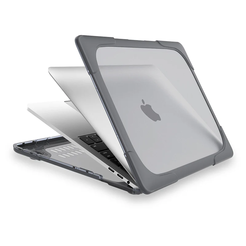 Rugged Protective & Heavy Duty Case Macbook Air 13 (2018 & 2020) - Clear Grey - Image 6