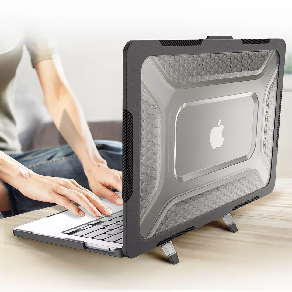 Rugged Protective & Heavy Duty Case Macbook Air 13.6 M3/ M2 - Clear Black - Image 2