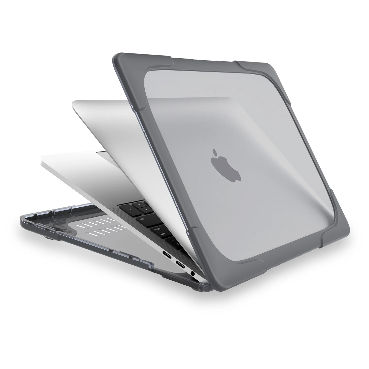 Rugged Protective & Heavy Duty Case Macbook Pro 13 (2016-2019) - Clear Grey - Image 7