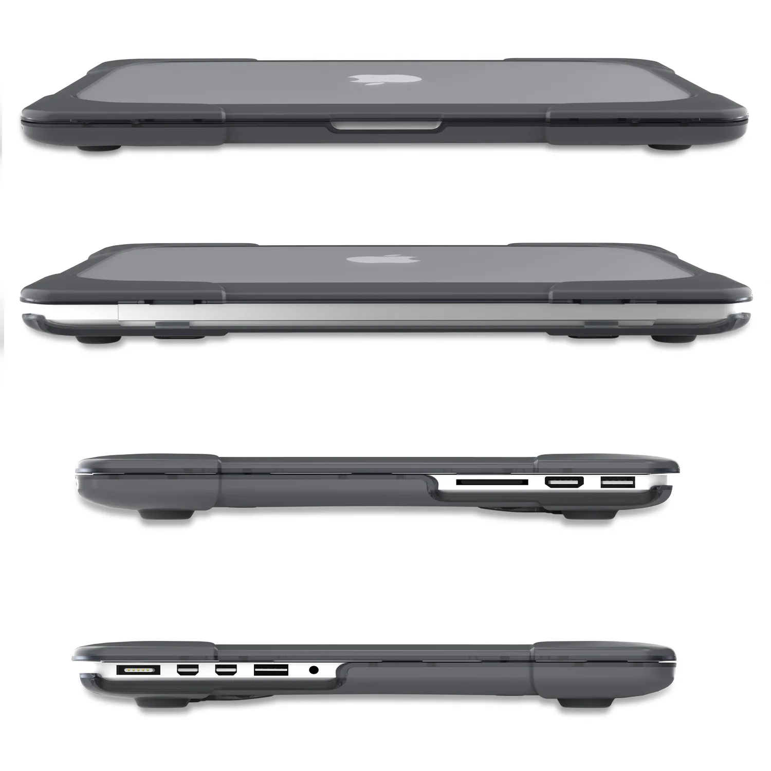 Rugged Protective & Heavy Duty Case Macbook Retina 15 (2012-2015) - Clear Grey - Image 2