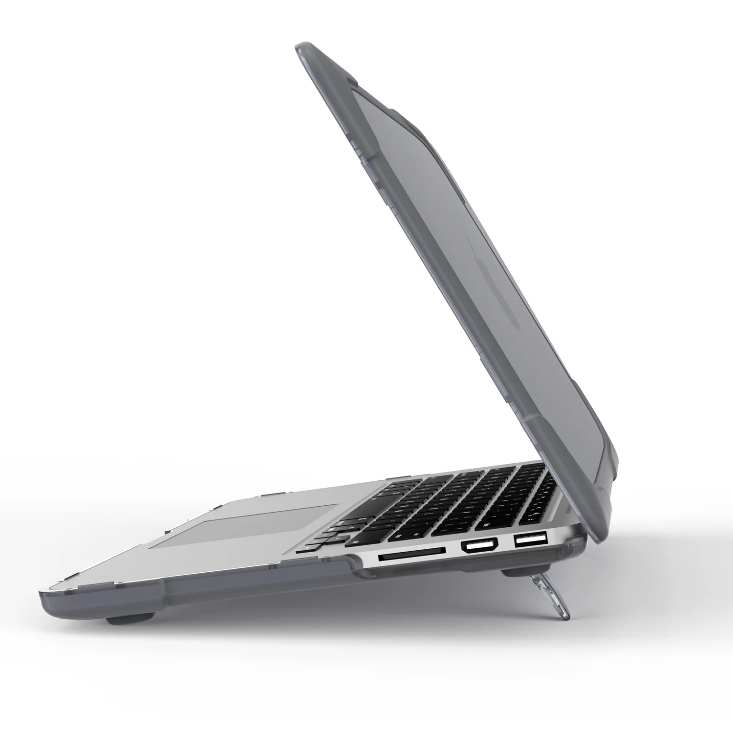 Rugged Protective & Heavy Duty Case Macbook Retina 15 (2012-2015) - Clear Grey - Image 3