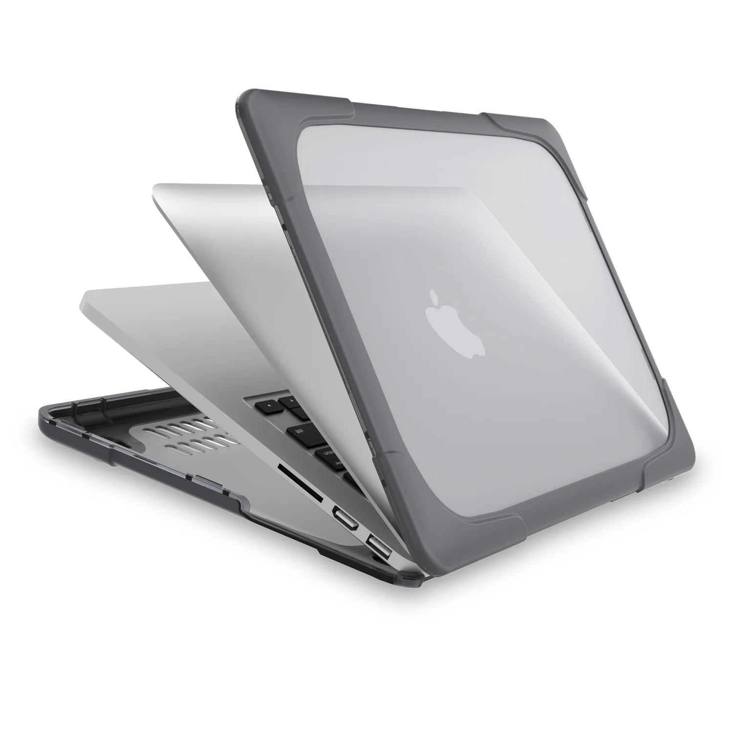 Rugged Protective & Heavy Duty Case Macbook Retina 15 (2012-2015) - Clear Grey - Image 5