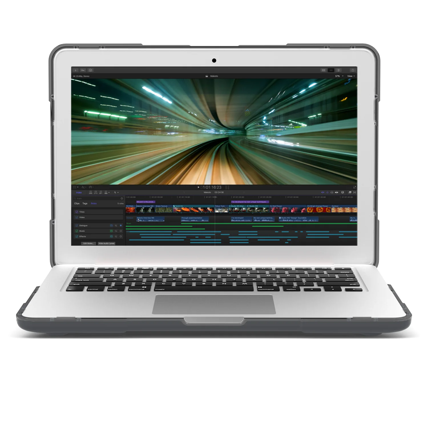 Rugged Protective & Heavy Duty Case Macbook Retina 15 (2012-2015) - Clear Grey - Image 7