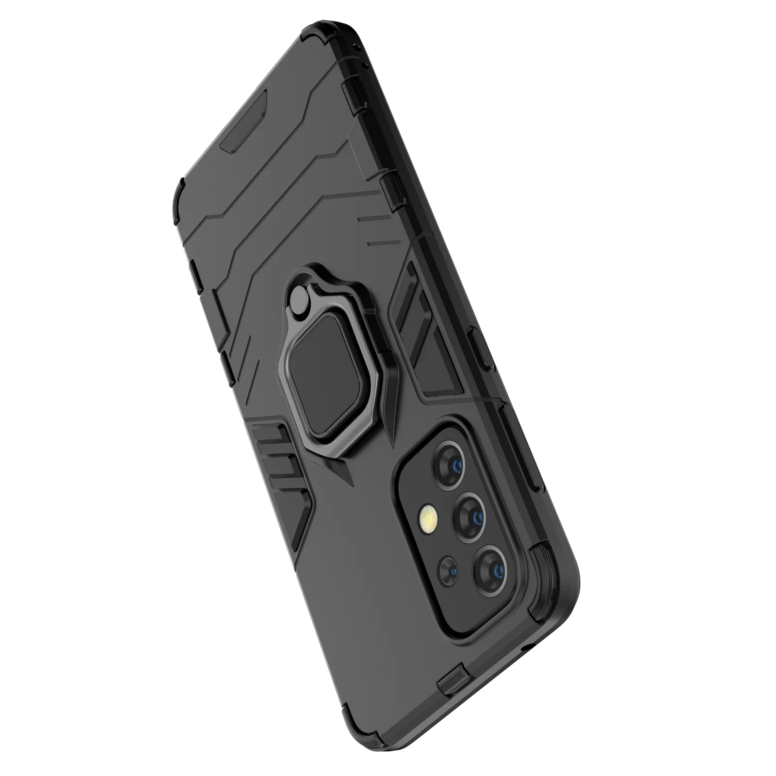 Rugged & Protective Phone Case Samsung A33 5G Built in Ring Holder - Black - Image 7