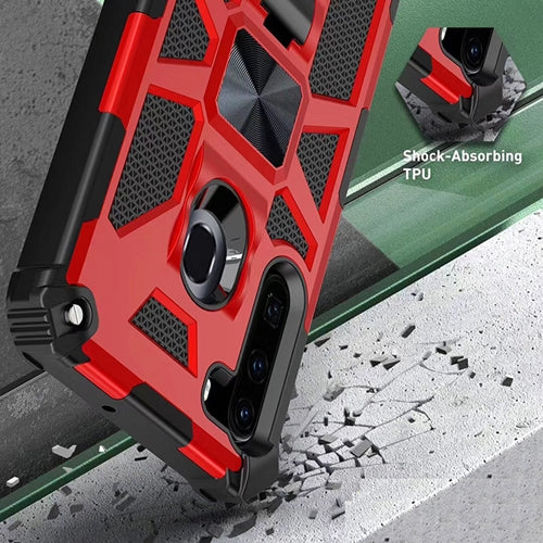 Rugged & Tough Case Samsung A21 with Kickstand - Red - Image 4