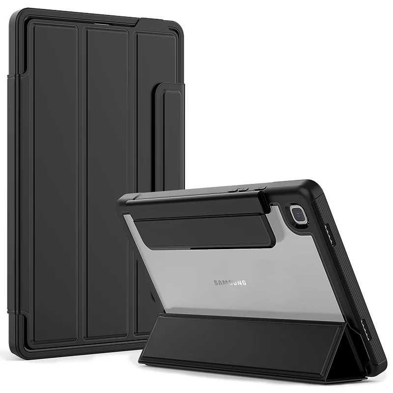 Rugged Trifold Folio Case Samsung Tab A7 Lite T220 8.7 inch - Black - Image 3