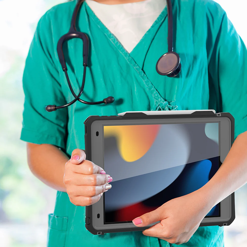 Rugged & Waterproof Protective Case iPad 9th / 8th / 7th Gen 10.2 inch - Black - Image 10