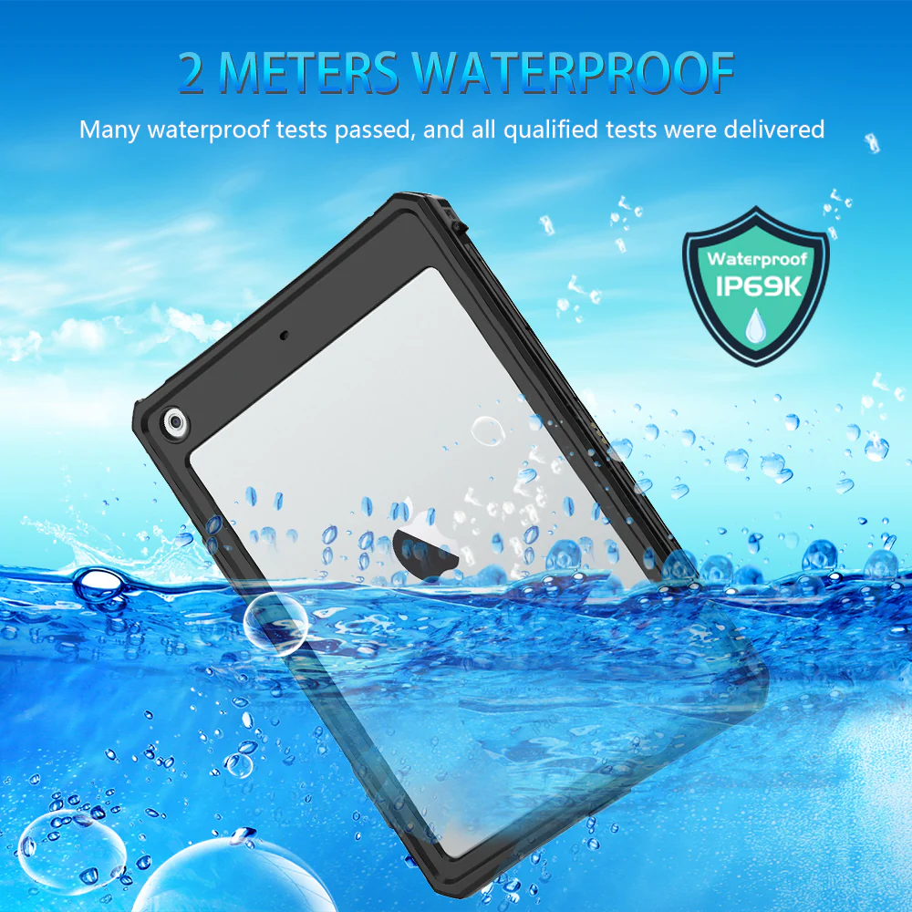 Rugged & Waterproof Protective Case iPad 9th / 8th / 7th Gen 10.2 inch - Black - Image 12