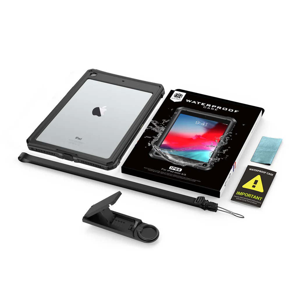 Rugged & Waterproof Protective Case iPad 9th / 8th / 7th Gen 10.2 inch - Black - Image 4