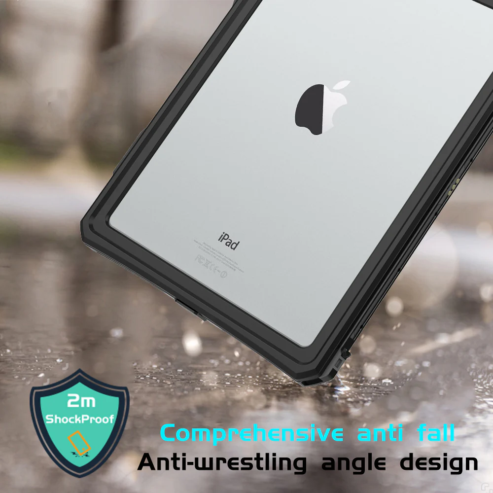 Rugged & Waterproof Protective Case iPad 9th / 8th / 7th Gen 10.2 inch - Black - Image 5