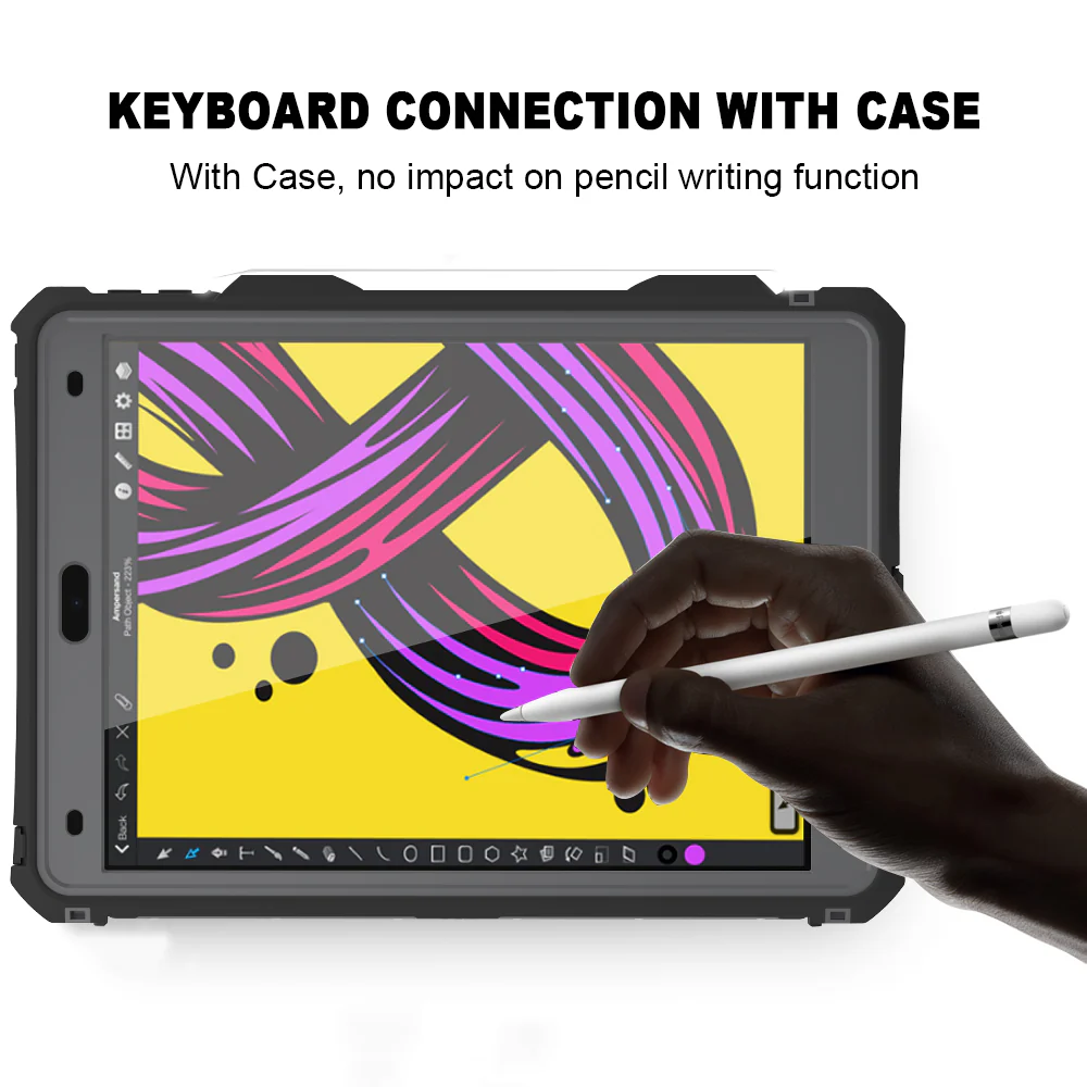Rugged & Waterproof Protective Case iPad 9th / 8th / 7th Gen 10.2 inch - Black - Image 6