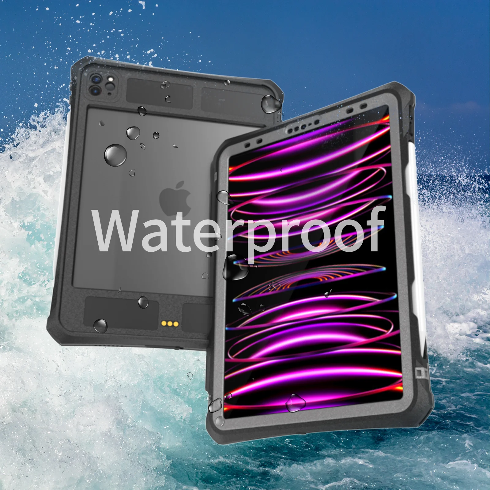 Rugged & Waterproof Protective Case iPad Pro 11 inch 2020 / 2021 / 2022 - Black - Image 16