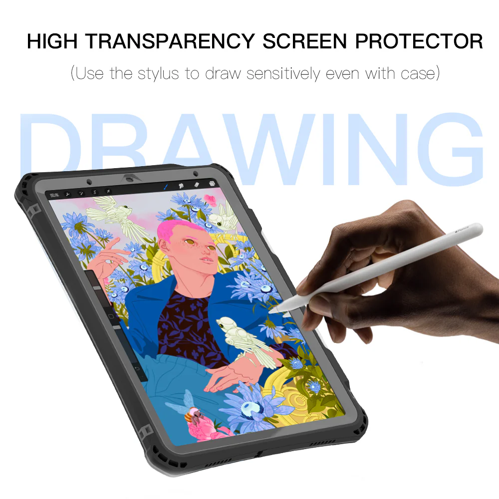 Rugged & Waterproof Protective Case iPad Air 11 M2 / M3 / Air 4th / 5th gen 10.9 - Black - Image 8