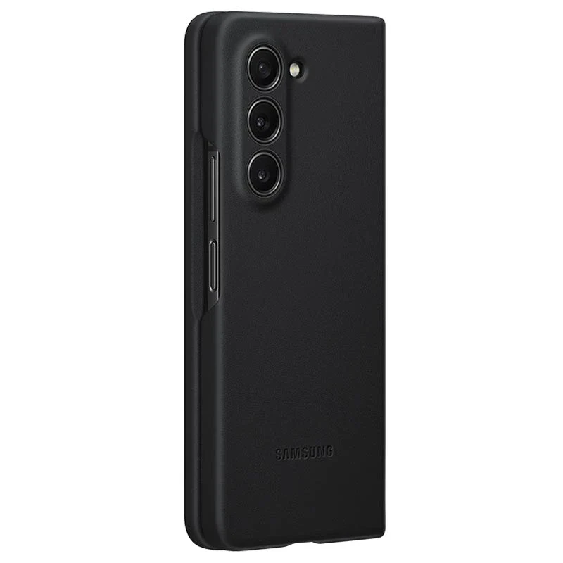 Samsung Eco-Leather Case for Samsung Galaxy Z Fold 5 - Black - Image 3