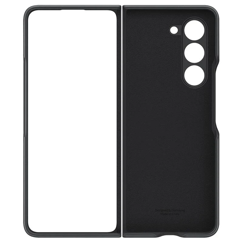 Samsung Eco-Leather Case for Samsung Galaxy Z Fold 5 - Black - Image 5