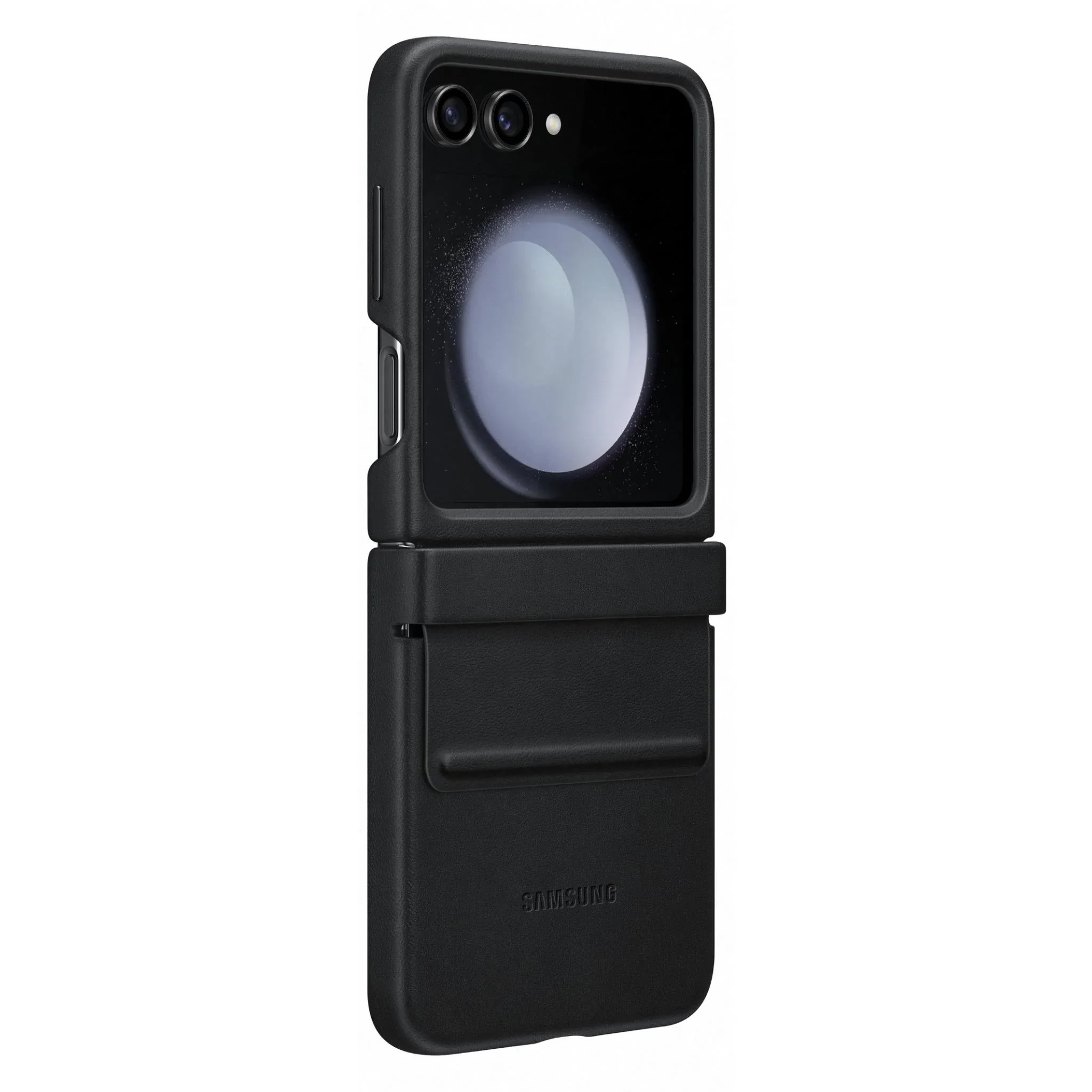Samsung Flap Eco-Leather Case for Samsung Galaxy Z Flip 5 - Black - Image 2