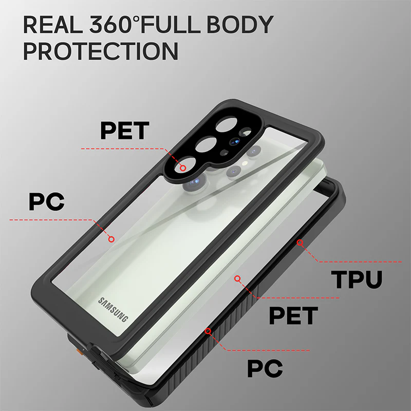 Waterproof & Dustproof Samsung Galaxy S25 Ultra Case Built-in Screen Guard - Image 7
