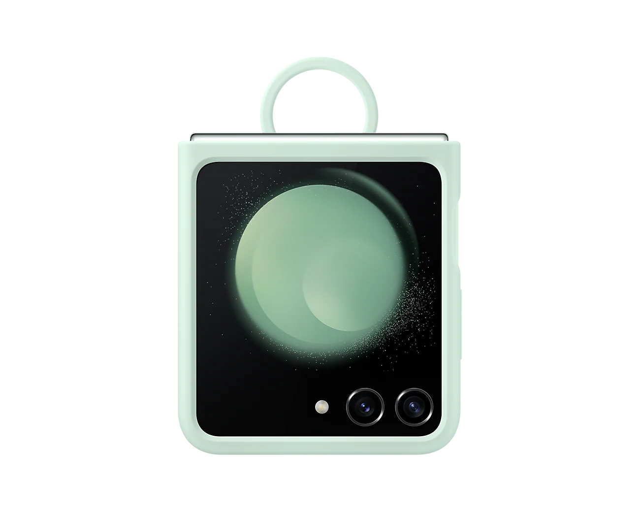 Samsung Galaxy Z Flip5 Silicone Protective Case with Ring - Mint - Image 3