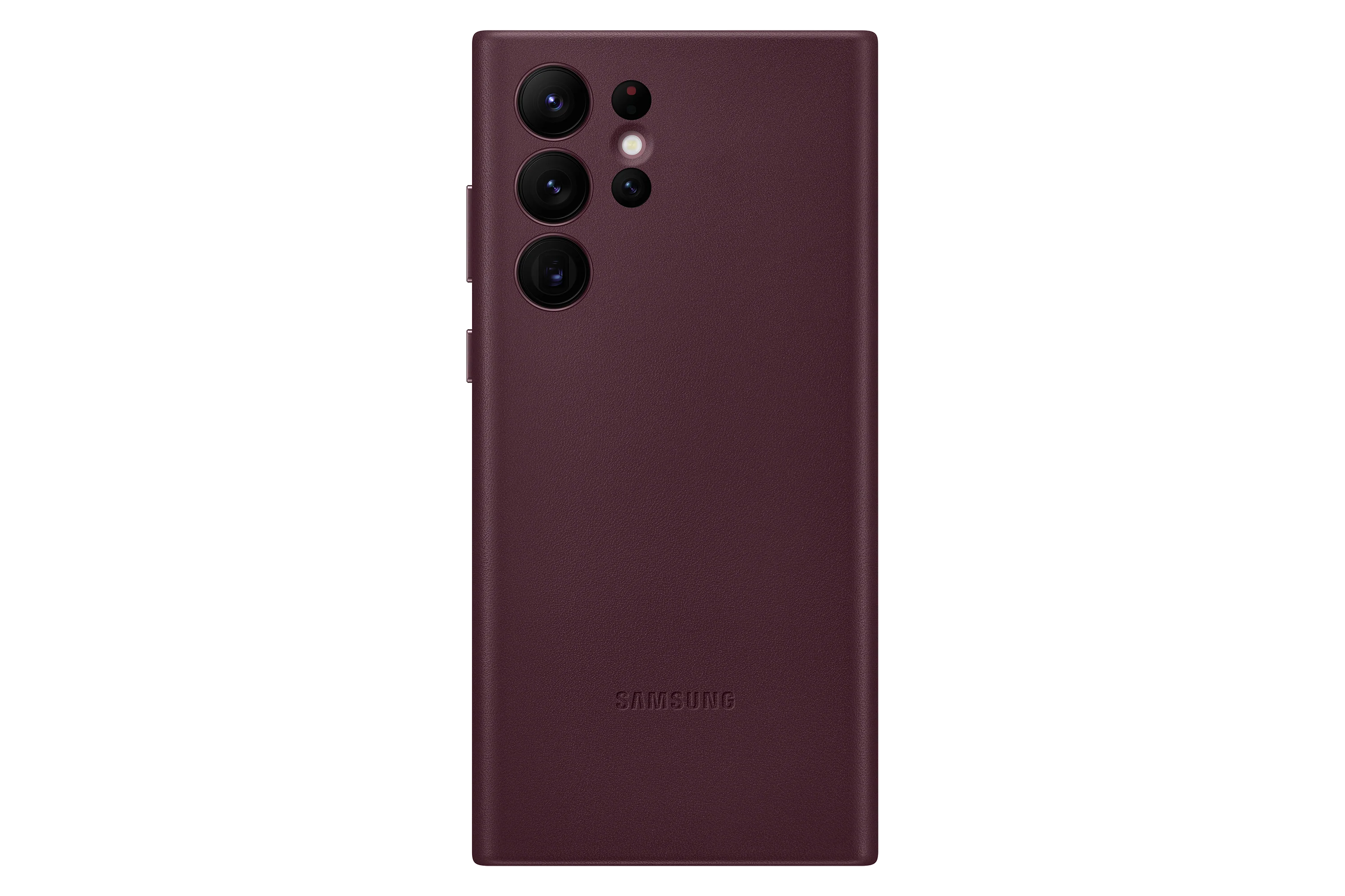 Samsung Official Galaxy S22 Ultra Leather Cover - Burgundy - Image 2