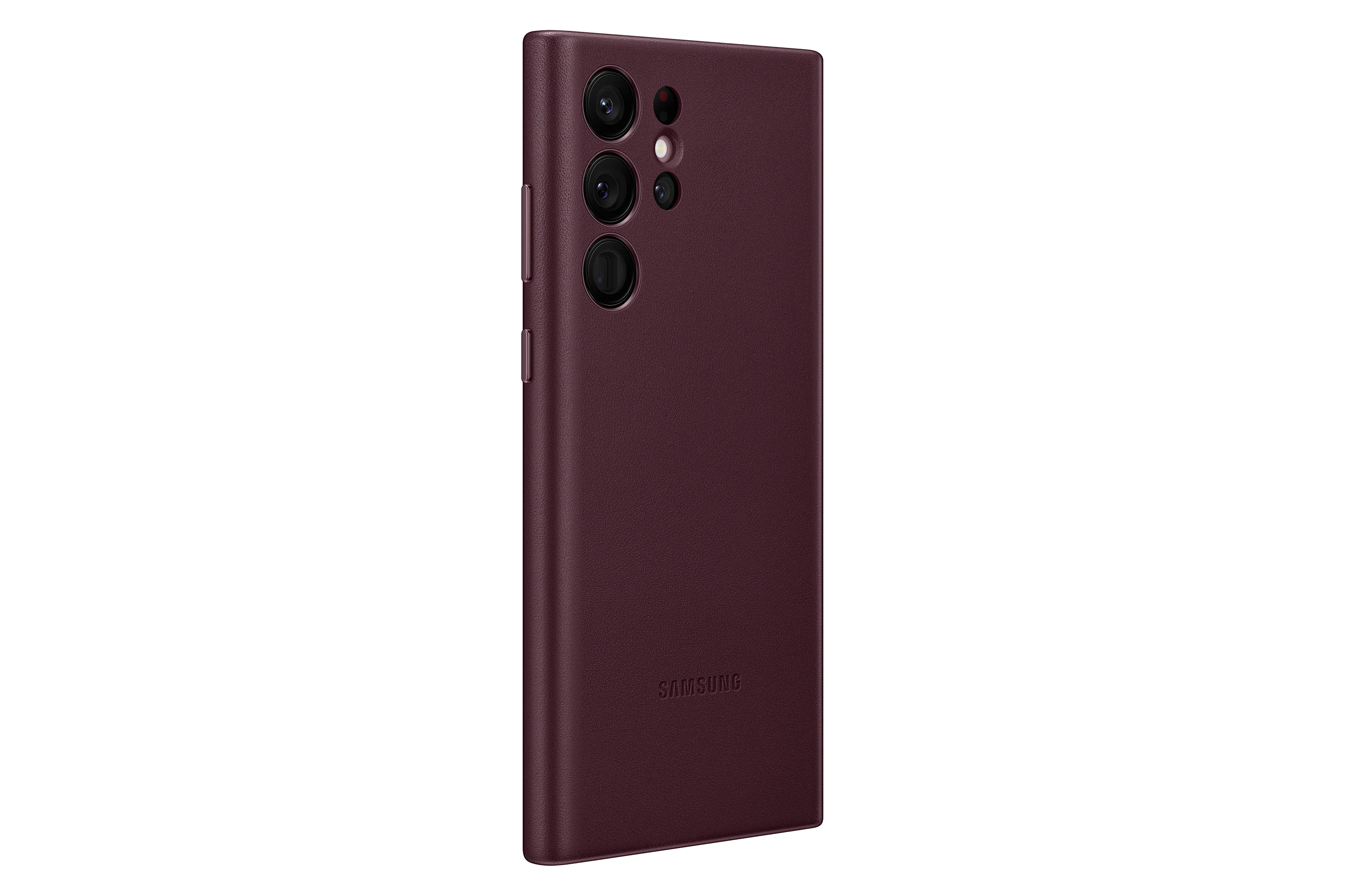 Samsung Official Galaxy S22 Ultra Leather Cover - Burgundy - Image 4