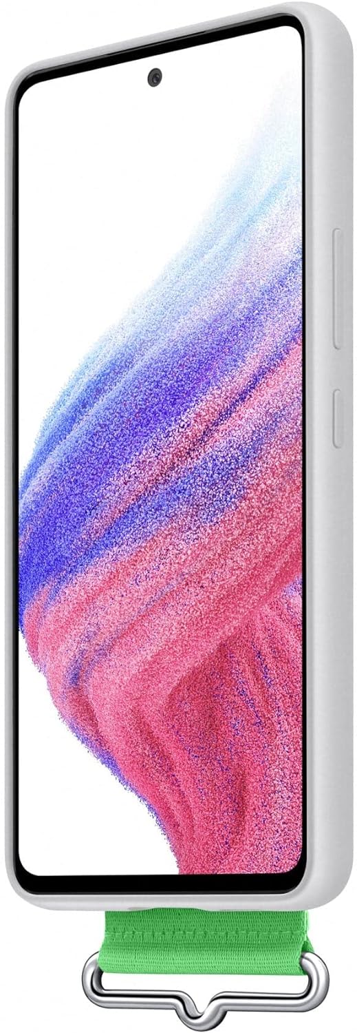 Samsung Official Silicone Cover w/ Strap Case Samsung A53 5G SM-A536 - White - Image 3