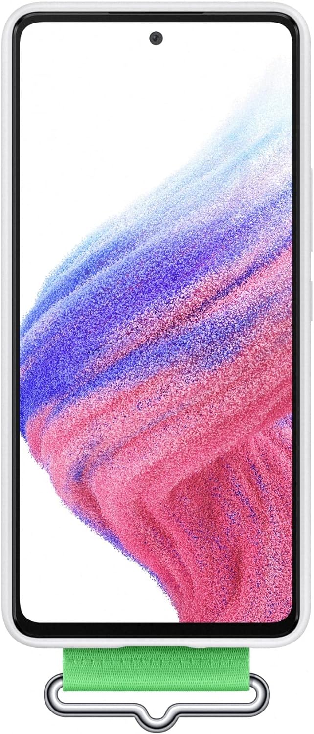 Samsung Official Silicone Cover w/ Strap Case Samsung A53 5G SM-A536 - White - Image 4