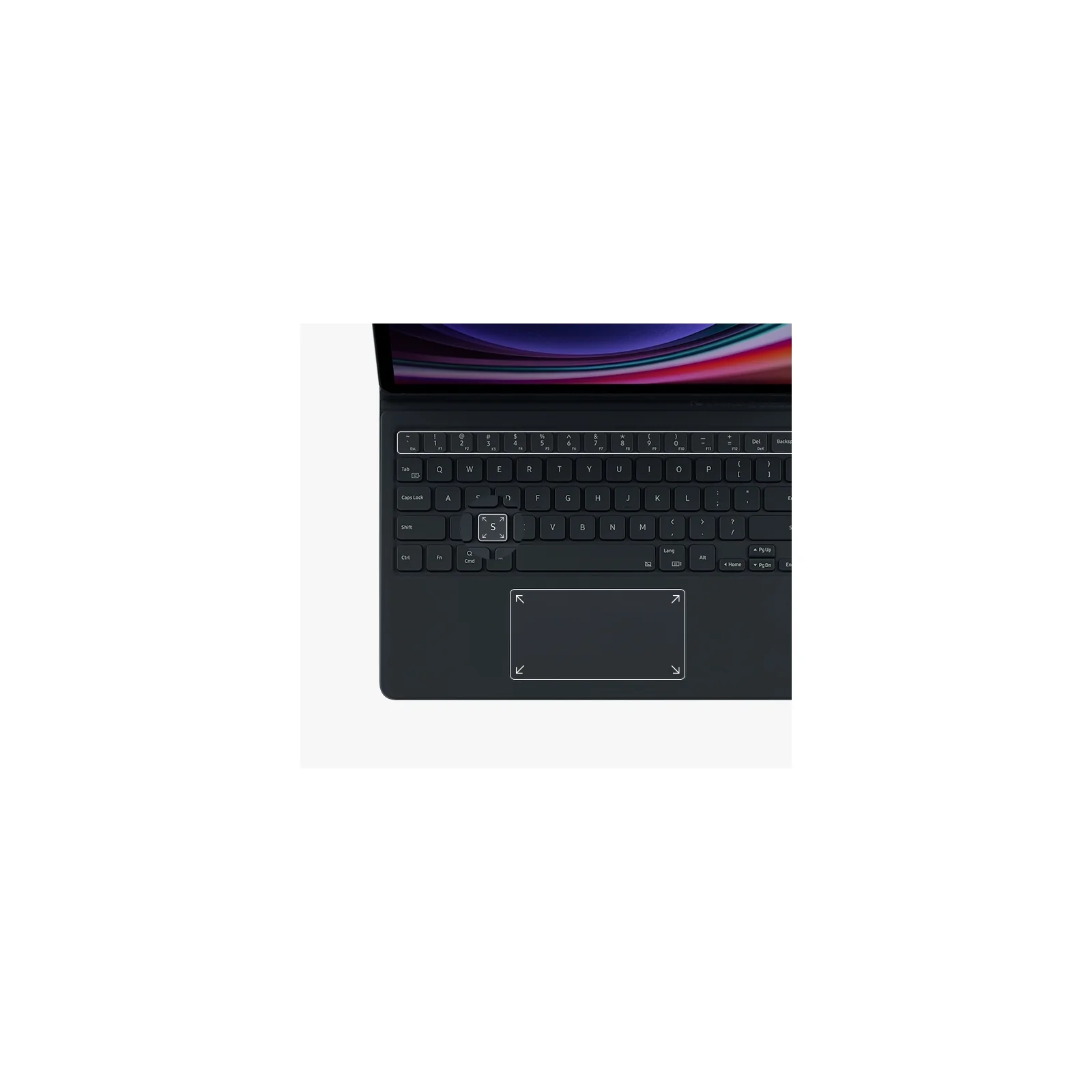 Samsung Original Book Cover Keyboard Case for Galaxy Tab S9 / S9FE - Black - Image 7