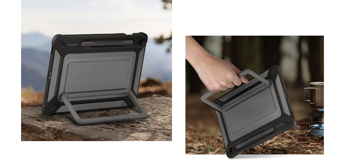 Samsung Original Outdoor Cover Case for Galaxy Tab S9 FE - Black - Image 10