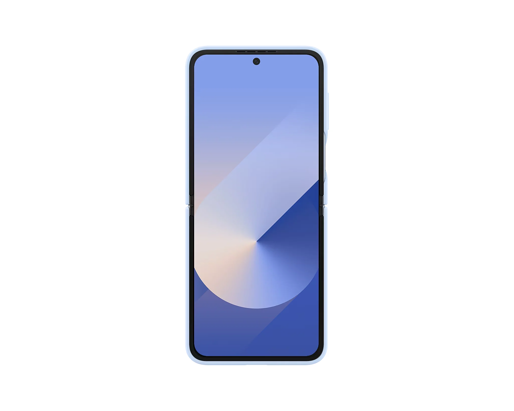 Samsung Silicone Case for Samsung Galaxy Z Flip 6 / Flip 7 FE with Ring - Blue - Image 2
