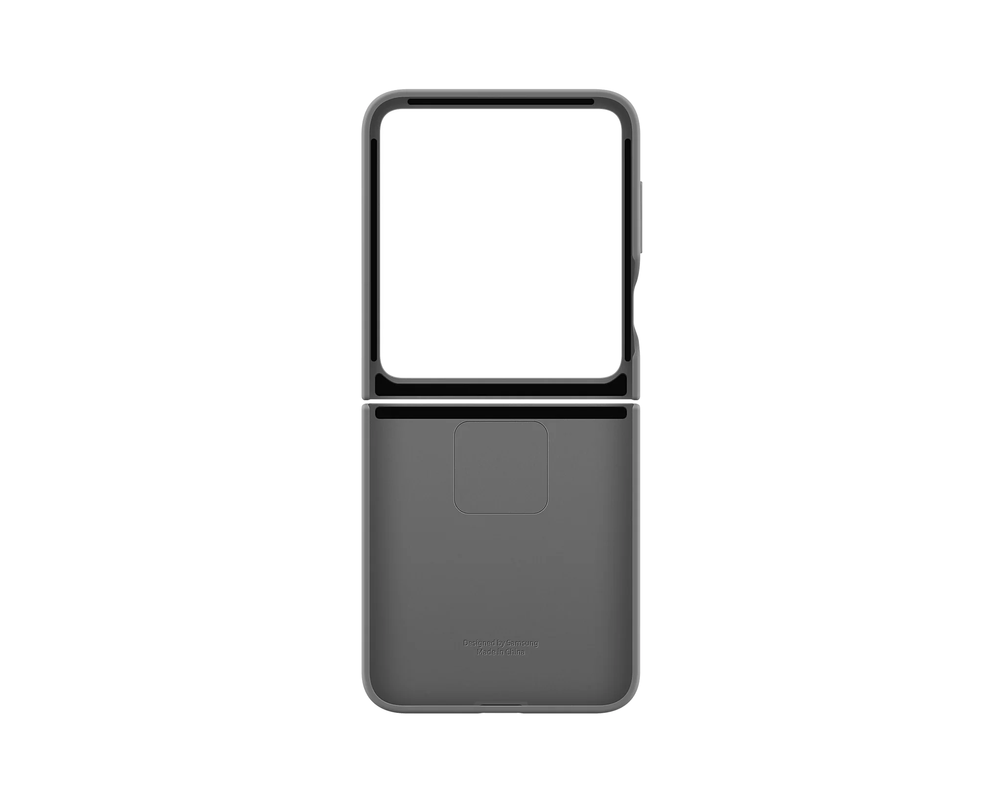 Samsung Silicone Case for Samsung Galaxy Z Flip 6 / Flip 7 FE with Ring - Grey - Image 5