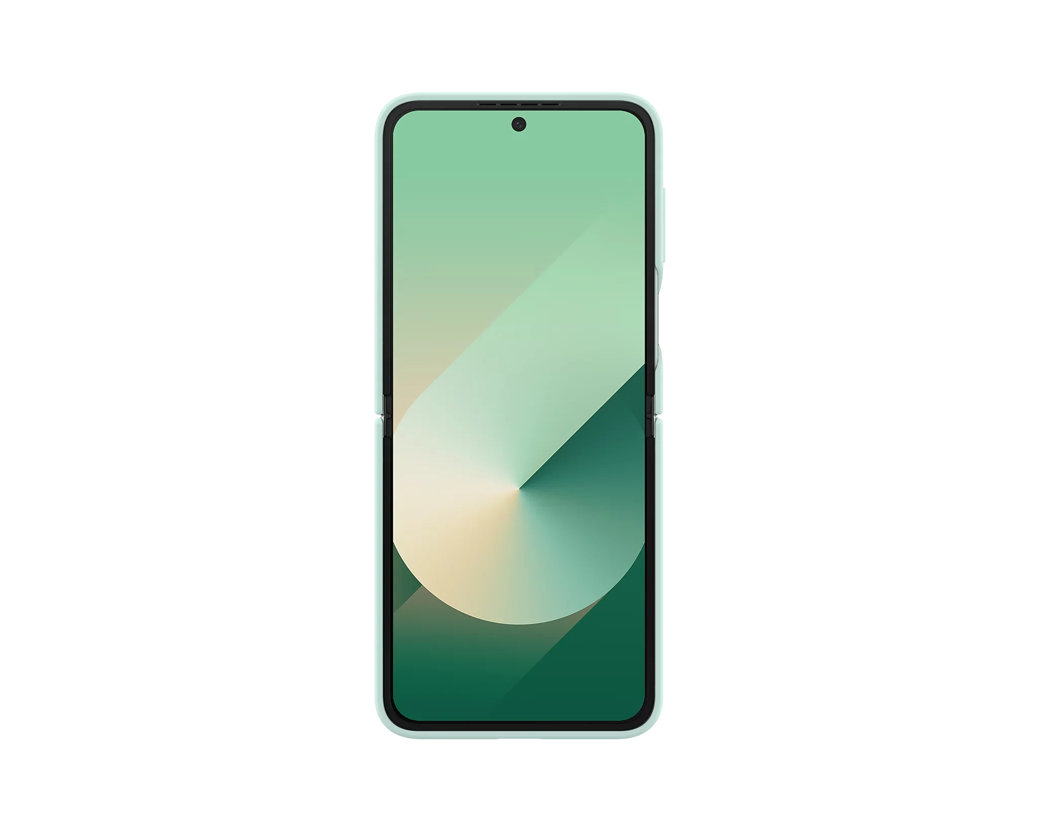 Samsung Silicone Case for Samsung Galaxy Z Flip 6 / Flip 7 FE with Ring - Mint - Image 2