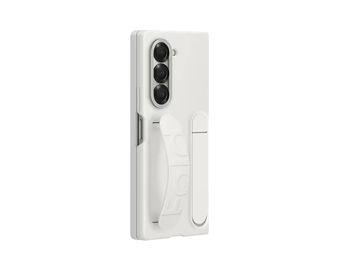 Samsung Official Silicone Case & Finger Strap / Kickstand Galaxy Z Fold 6 - White - Image 6