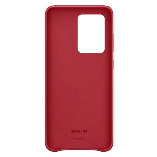 Samsung Leather Back Cover Galaxy S20 Ultra 6.9 inch - Crimson Red - Image 3