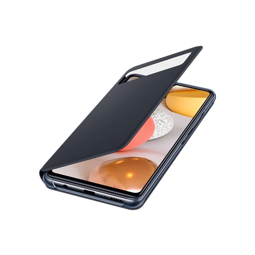 Samsung Smart S View Wallet Case for Galaxy A42 5G Black - Image 2