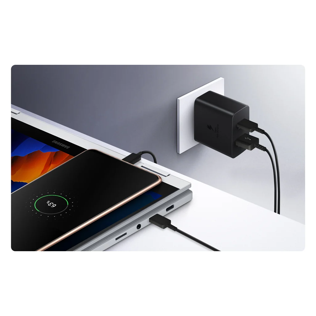 Samsung Wall Charger (AU) Fast Charger 35W Adapter Duo_TA220 USB-C & USB-A - Image 5