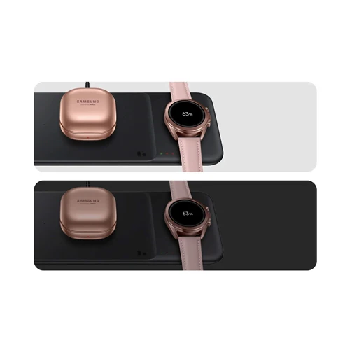Samsung Wireless Charger Trio 9W Fast Charging - Black - Image 2