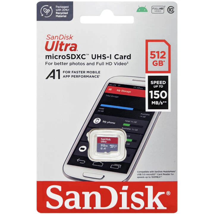 SanDisk 512GB Ultra microSDXC UHS-I 150MBps Memory Card - Image 3