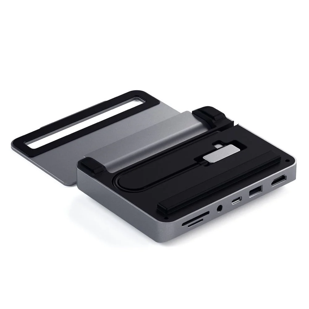 Satechi Aluminium Stand Hub For iPad Pro & Selected Tablets (Space Grey) - Image 4