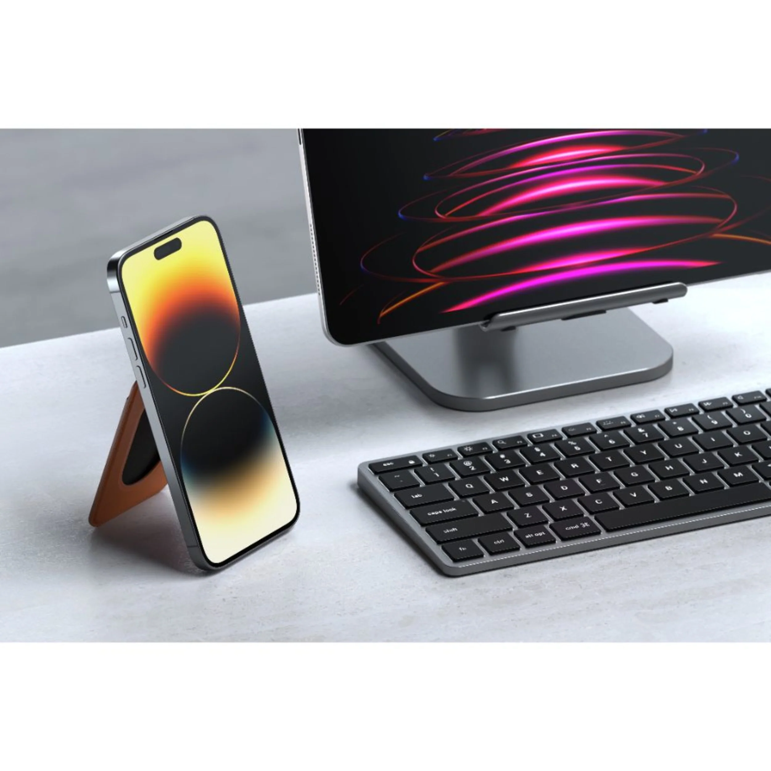 Satechi Magnetic Wallet Stand for iPhone - Brown - Image 6