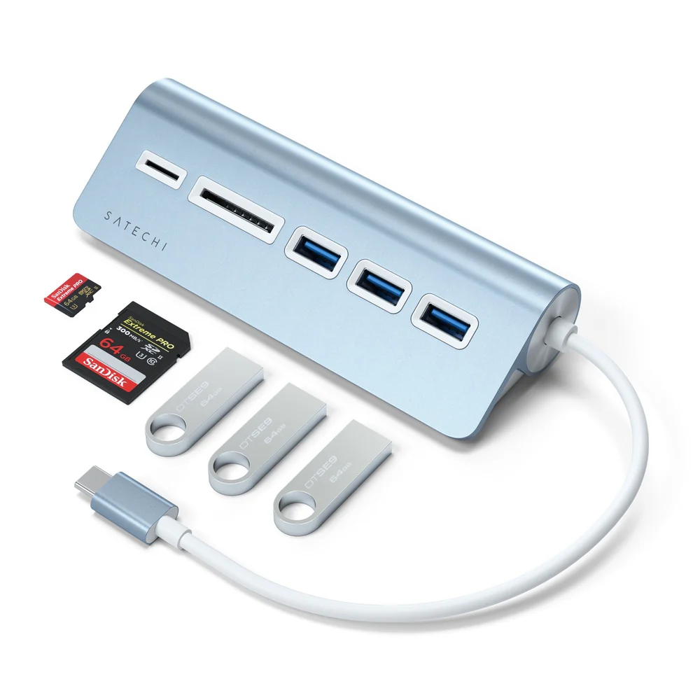 Satechi USB-C Combo Hub for Desktop (Blue) - Image 3